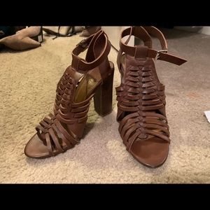 Brown gladiator heel